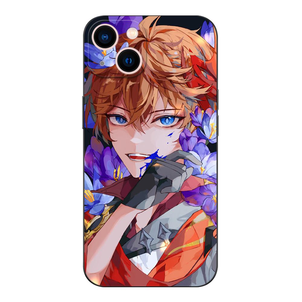 Black Tpu Case For Xiaomi Mi 12 Lite Pro S X 11lite NE 11i 11T Pro Redmi 10 10A 10C 4G 5G Genshin Impact