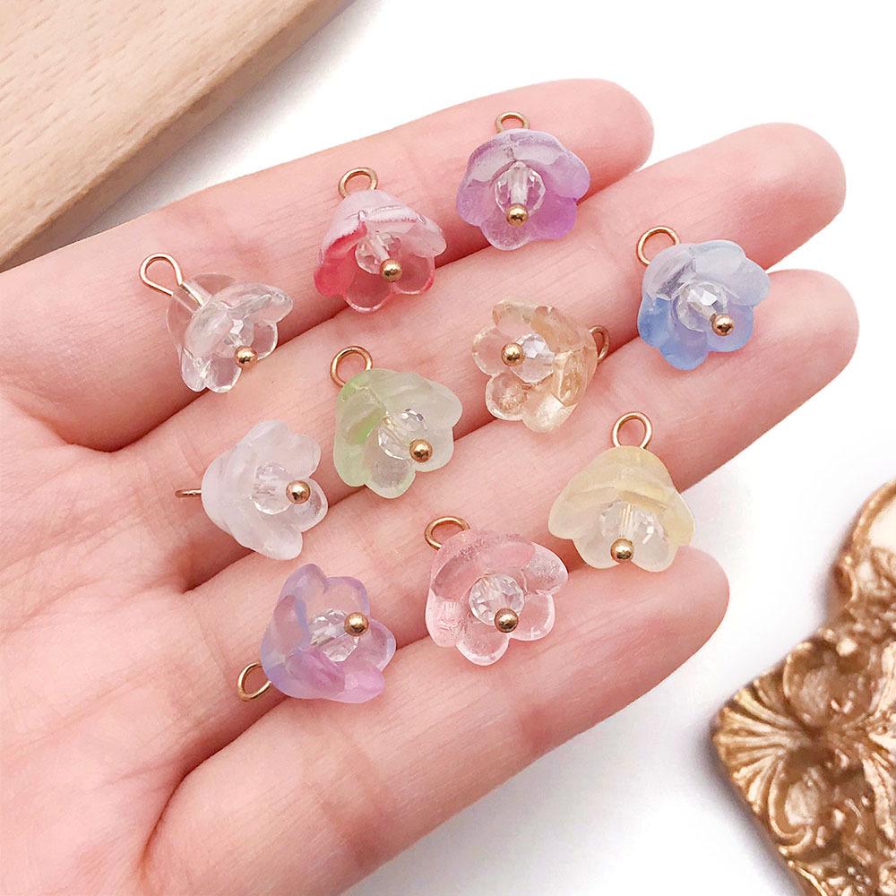 Lily of the Valley Glass Pendant Charm for DIY Jewelry