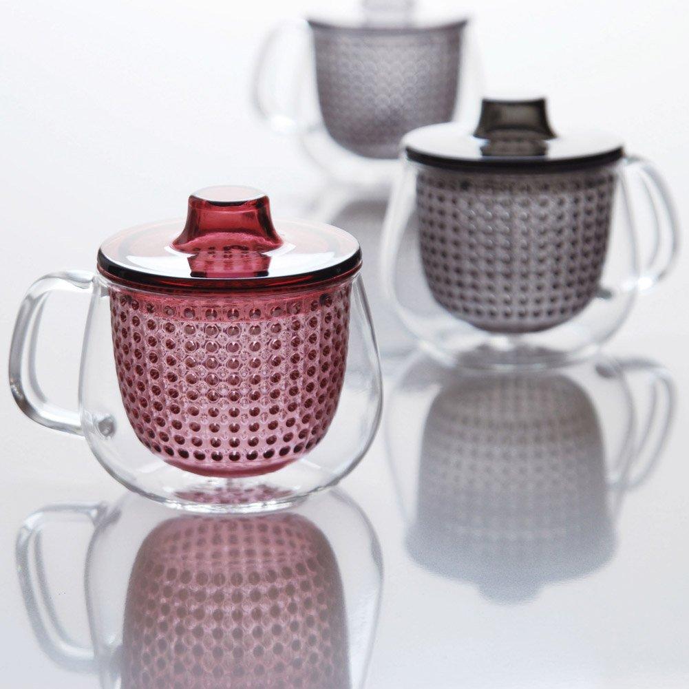 Kinto UNITEA Unimug, 350ml, Gray, Heat-Resistant Glass, 22917