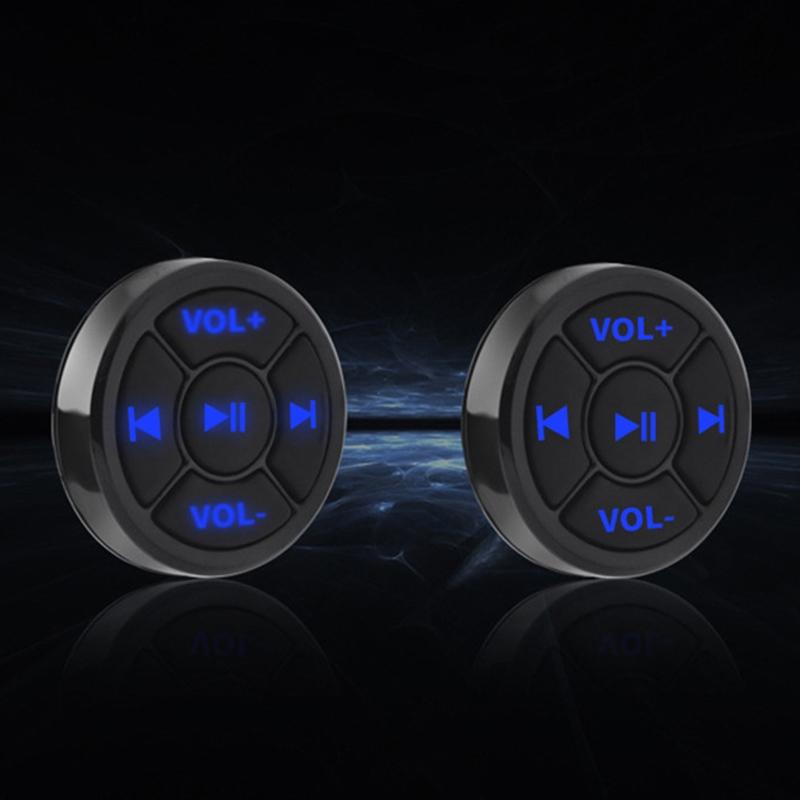 Universal Wireless Multimedia Button Bluetooth-compatible Remote for IOS Android Phone Car Motorcycle with Mount Bracket