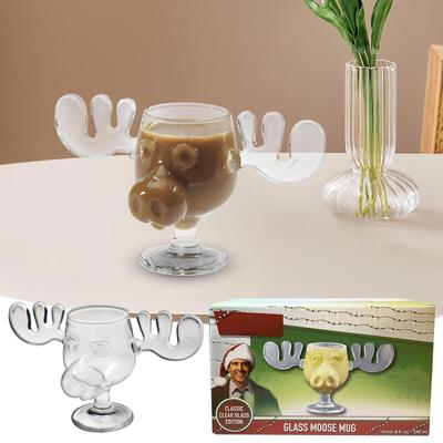 Holiday Collection Elch-Tasse, 237 ml, transparent
