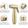 Brushed Gold Bidet Faucet Sprayer Head, Biveah Double Mode Toilet Sprayer Stainless Steel Kitchen Side Sprayer Head Replacement, KXS011BG