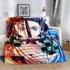 Anime Demon Slayer Kimetsu no Yaiba Fleece Blanket Nezuko Kamado Tanjiro Kamado Soft Bedding Bedspread Sofa Warming Cover