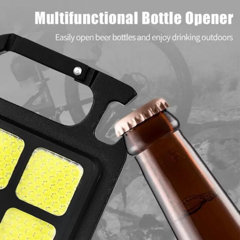 Nuova mini torcia da tasca USB multifunzionale, torcia ricaricabile, luce da lavoro magnetica COB, portachiavi LED, per campeggio all'aperto, pesca, ciclismo, passeggiate