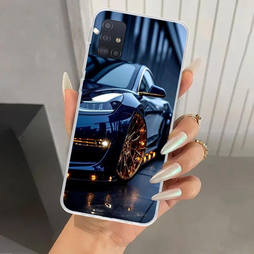 Electric Car M-Model S 3 Phone Case for Samsung Galaxy A52 A32 A22 A12 A02S A50S A30S A10S Note 20 Ultra 10 Plus S10 A31 A20 A71