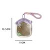 Cartoon Plush Clear PVC Doll Storage Bag, 3D Outdoor Little House, Doll Bag for Showing Off, Student Keychain, Doll Bag