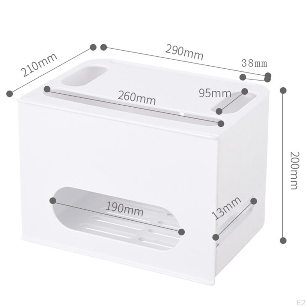 Double Layer with Compartments Three Hole Outlet Socket Organizer for Desktop Office
