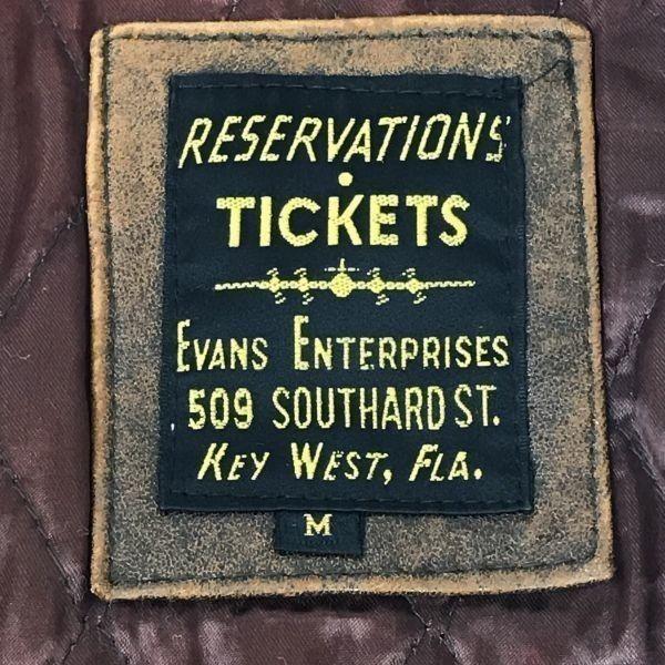 RESERVATIONS TICKETS/Sheepskin Leather Flight Jacket/Shearling/Outerwear/Men's M/Brown/(USED)