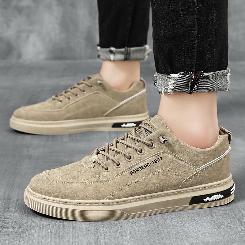 New Spring Men's Shoes 2024 Korean Version Tooling Foreign Trade Version Non-slip and Wear-resistant Men's Trend Versatile Casual Trendy Shoes Labor