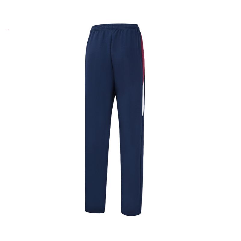 Li-Ning Solid Color Mid Waist Loose Straight Leg Casual Pants Women Bottoms Blue AKLTE56-4