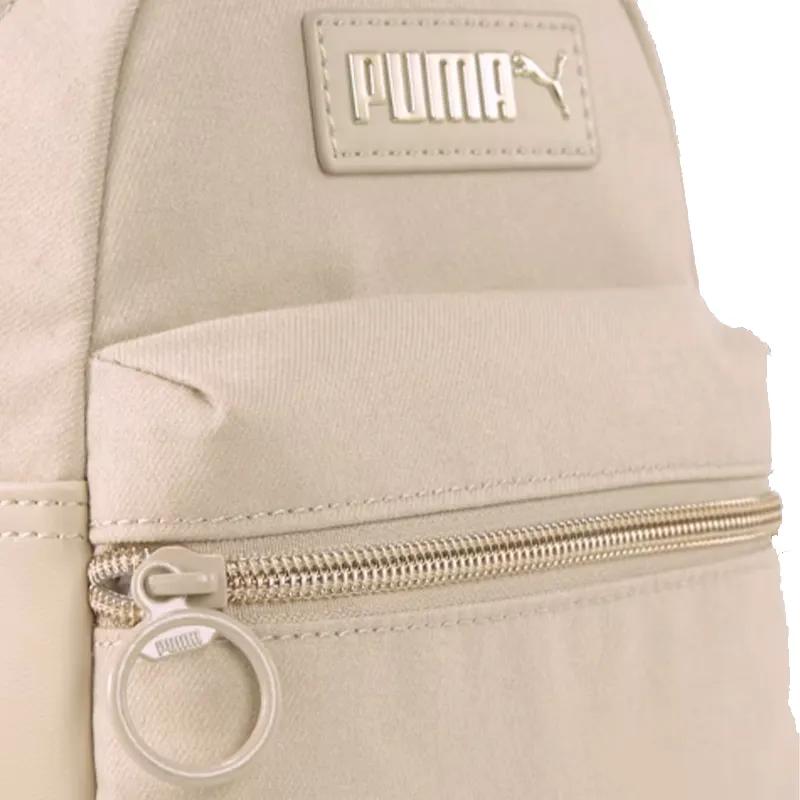 Puma Artificial Leather Textile Backpack Regular Women's Ecru (Unisex) Backpacks 078740 02