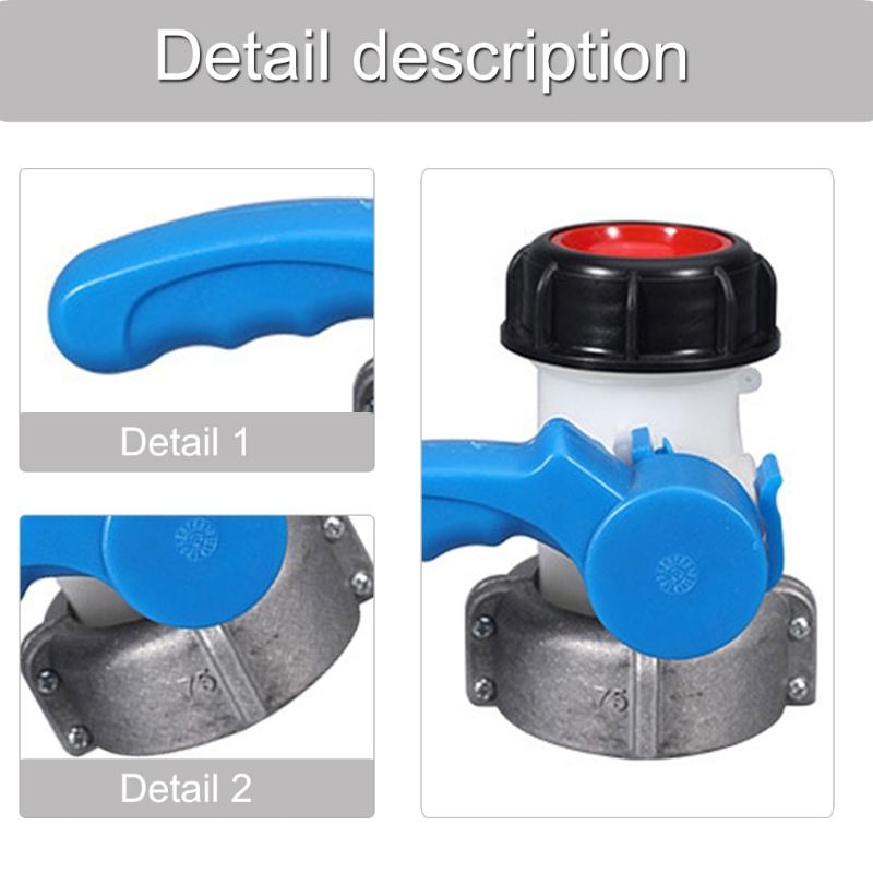 Industrial 1000L Container Valves DN50 Design High Flows Efficiency Universal IBC Ton Barrels Valves for Liquid Storage