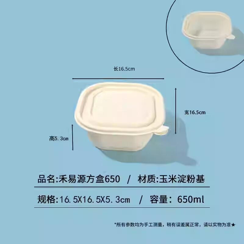 Disposable Square Takeaway Containers with Lids