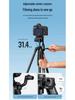 Camera Tripod: Mirrorless & Phone Stand with Fill Light and Stabilizer for Live Streaming, Selfies, and Outdoor Videos
