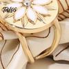 Fashion Scarf Jewelry Retro Flower Ring, Elegant Rhinestone Clip, Accessory Decorative Holder Slide for Women Neckerchiefs Shirts Shawls Clip