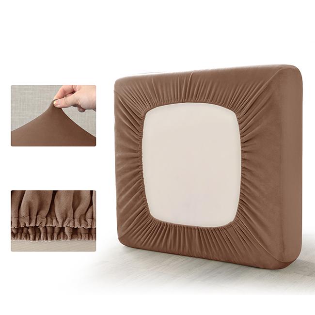 Sofa Seat Cover, Velvet, Brown 50-65Cm