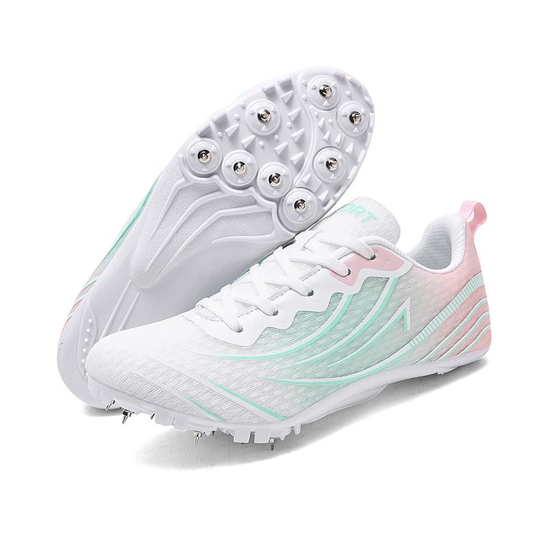 

Спортивная обувь Кроссовки для спринта Мужская обувь Кроссовки для бега на гвоздях Женские кроссовки Дышащая удобная обувь 38 розовый