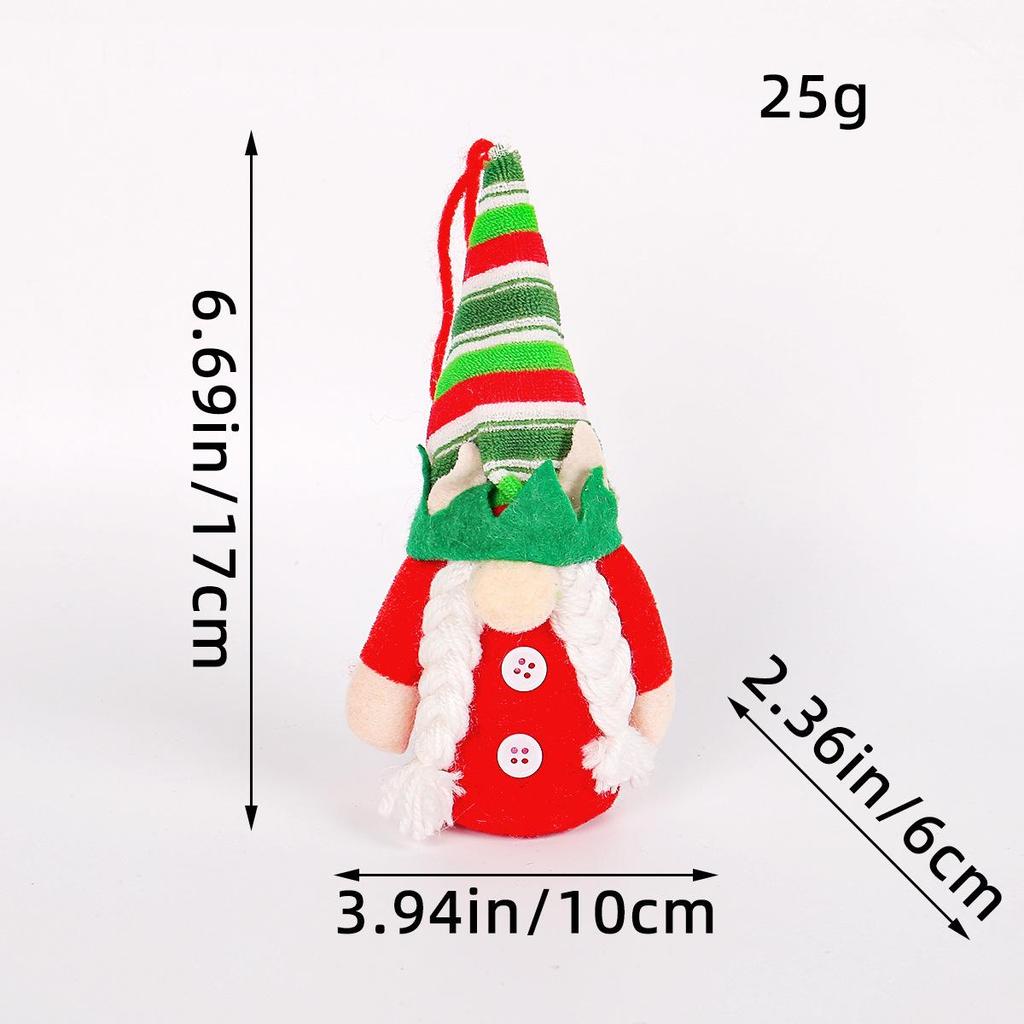 Panenka Rudolph & Ozdoby trpaslíků bez tváře se světýlky a flitry na Vánoce