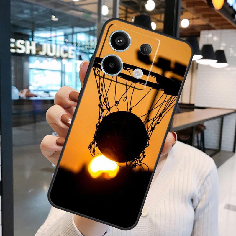 Basketball Basket Case For Xiaomi Redmi Note 13 Pro 10 11 12 14 15 Pro Plus Redmi 15C 14C 10C 12C 13C 15 Cover