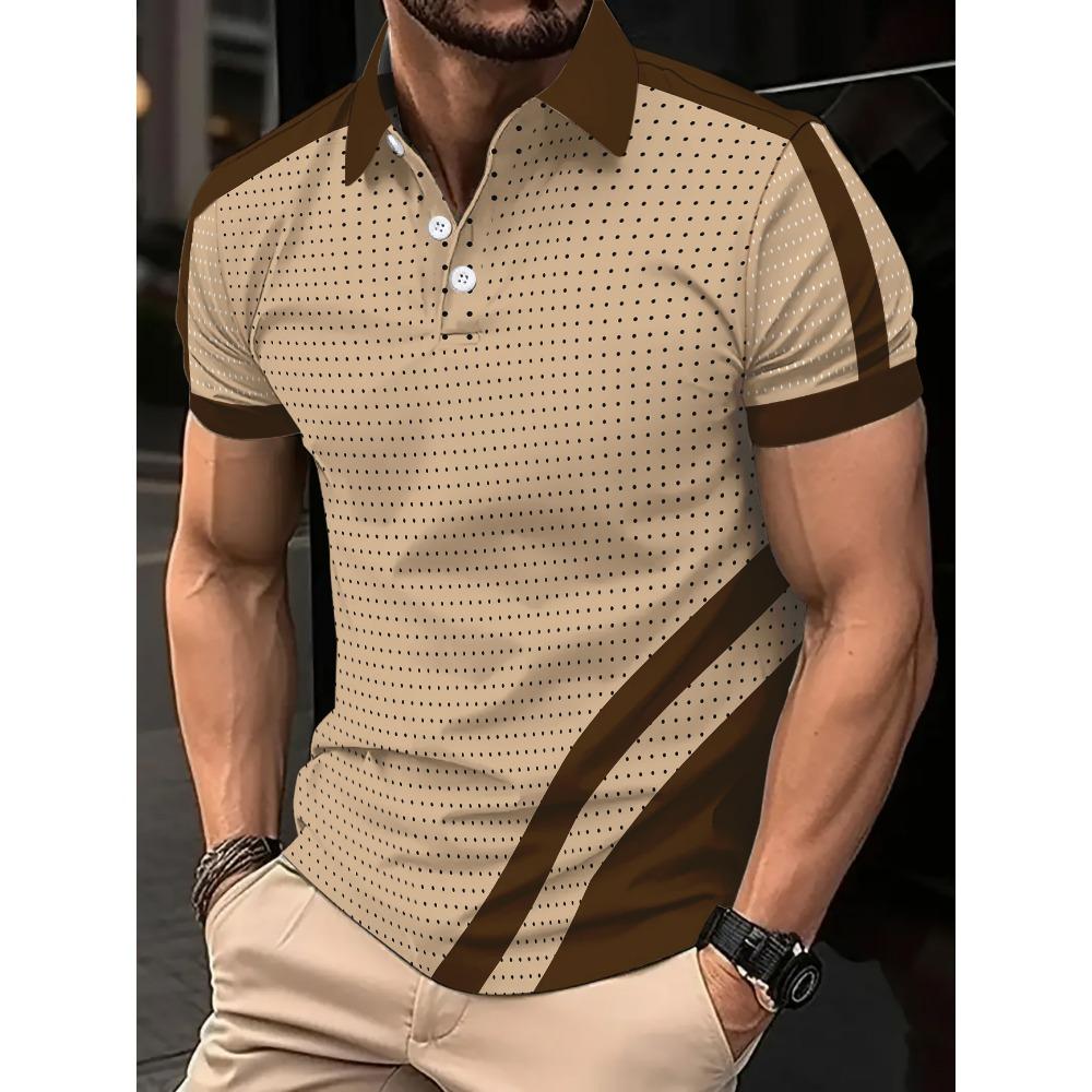 Summer POLO Shirt Button Men's Fashion Sports T Shirt Tops