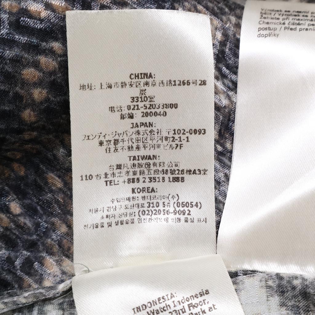 FENDI [Excellent Condition/Domestically Authorized/Made in 2011] FDD027ARUF Monogram 100% Silk Maxi Dress dress 38 multicolorUsed