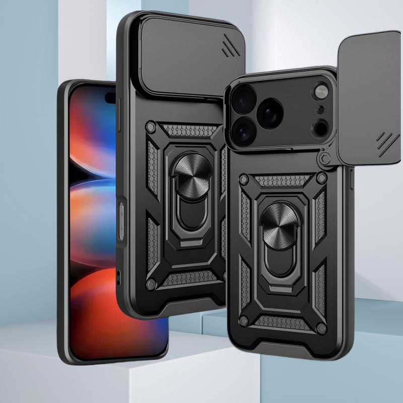 Armor Funda For iPhone 17 Pro Max Case Car Magnetic Holder Ring Case For iPhone17 Pro Air 17Pro Max Camera Lens Protection Cover