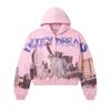 2026 Trendy Unisex Oversized Hoodie With Retro Letter Print Loose Fit Cotton Blend Sweatshirt
