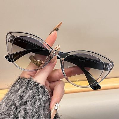 Lunettes de soleil rétro haut de gamme œil de chat tendance pour shooting de rue en extérieur, lunettes polyvalentes anti-UV