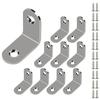 Stainless Steel Corner Brace Set L Shaped Brackets Heavy Duty Corner Brackets Simple Install for Secure Wood Joining