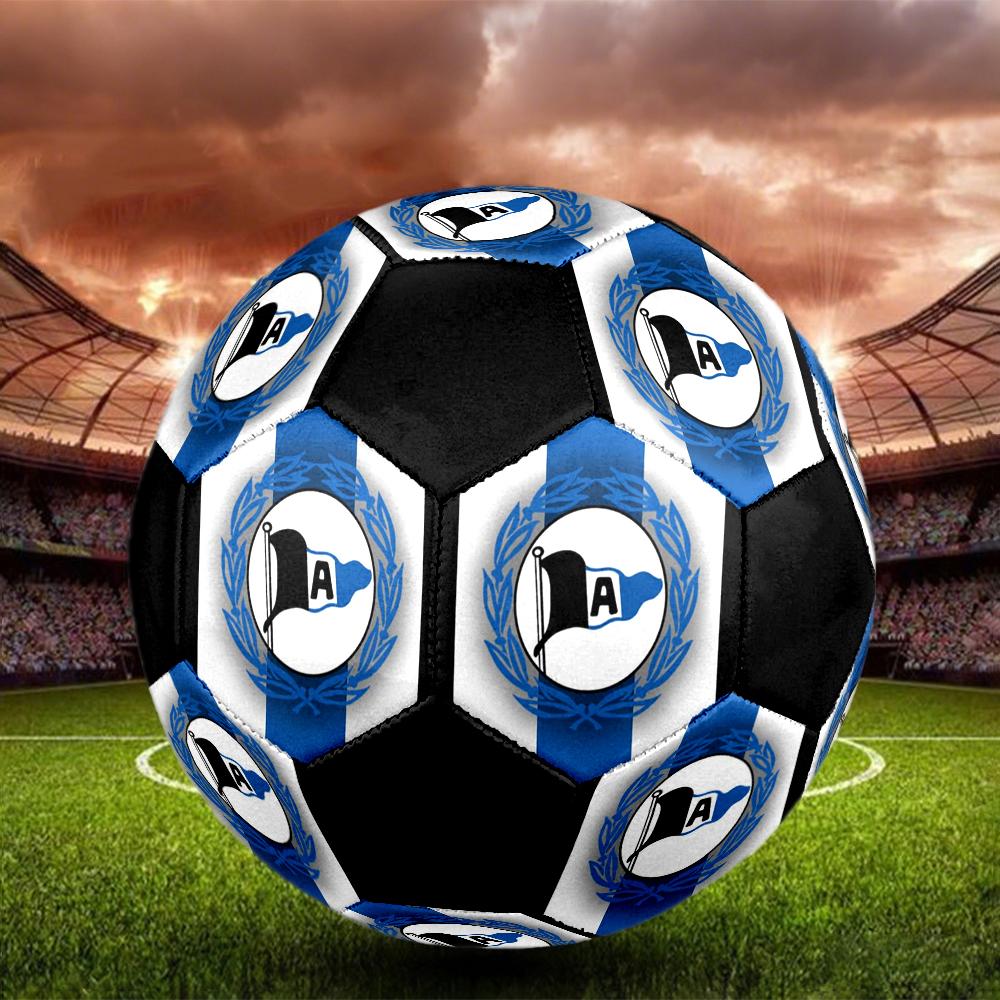 Arminia Bielefeld Indoor Soccer Ball Colorful Machine Stitched PVC Size 5 Team Training Competition Ready Durable High-Bounce Cool Sports Gift