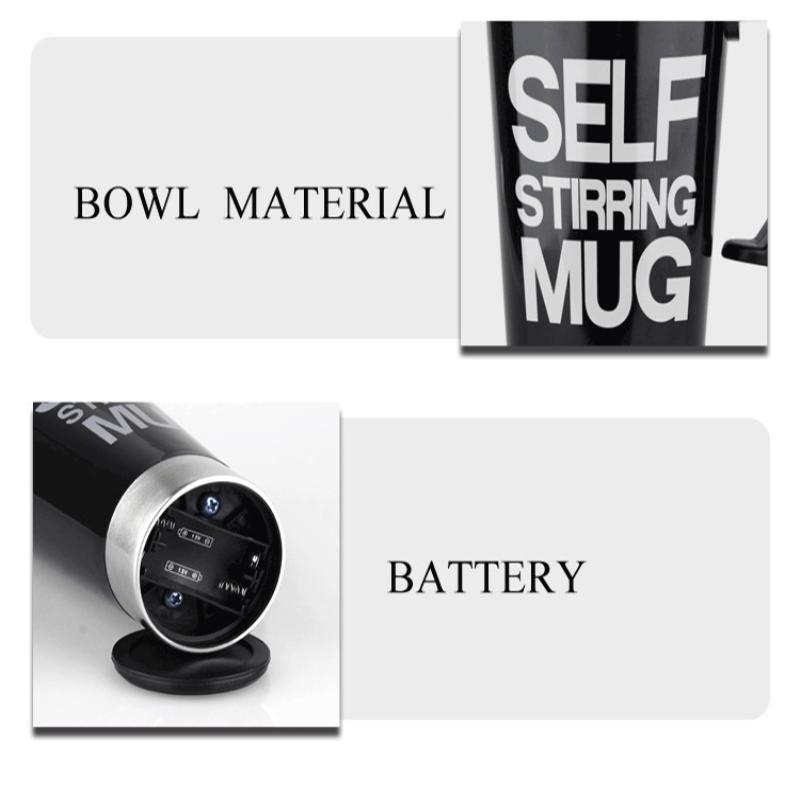 450ML Automatic Stirring Electric Mixing Cup Coffee Milk Self Stirring Mug Stainless Steel Thermal Smart Double Insulated Cup