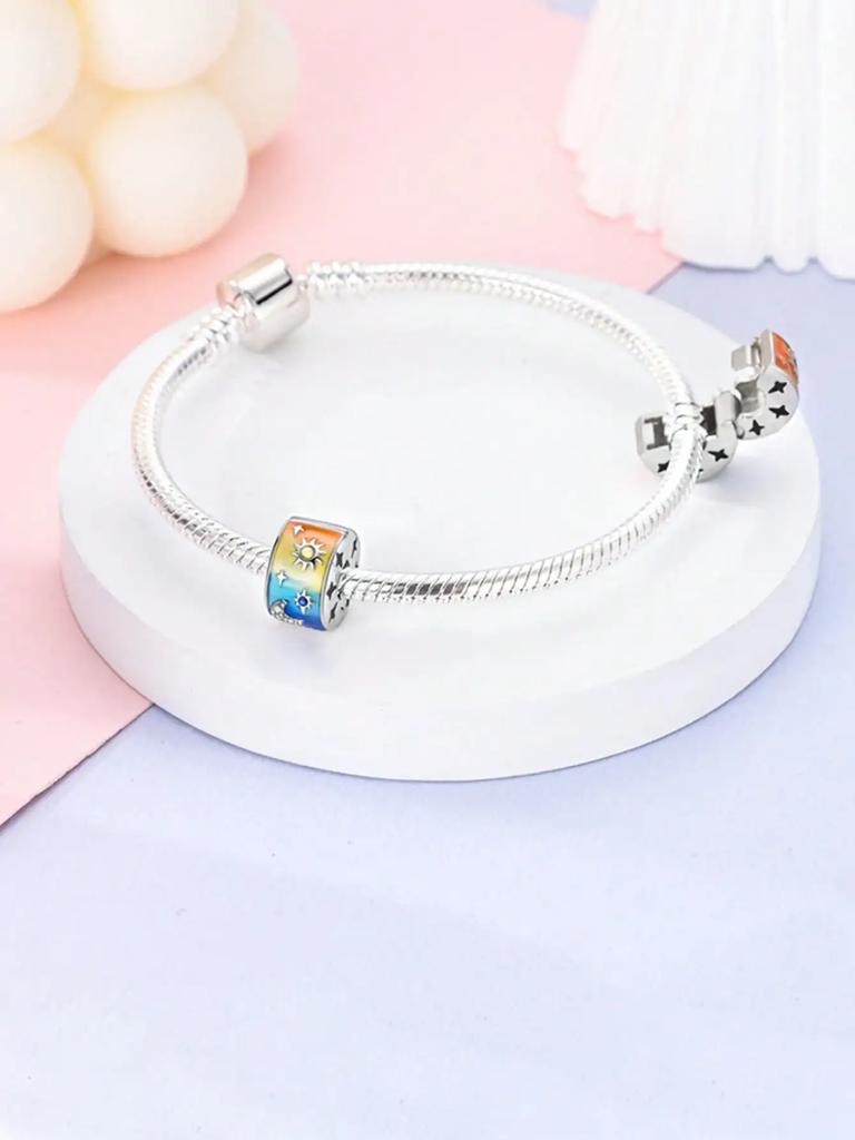 Charme Kupfertöne Sterne und Mondperle Für Original Armband DIY Perlen Charms Schmuckherstellung Geschenk Für Frauen Styfne