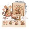 Embroidery Animal Kit Cute Mouse Handmade Ornament Embroidery Animal Kit For Beginner For Adults Women Men Home Living Room