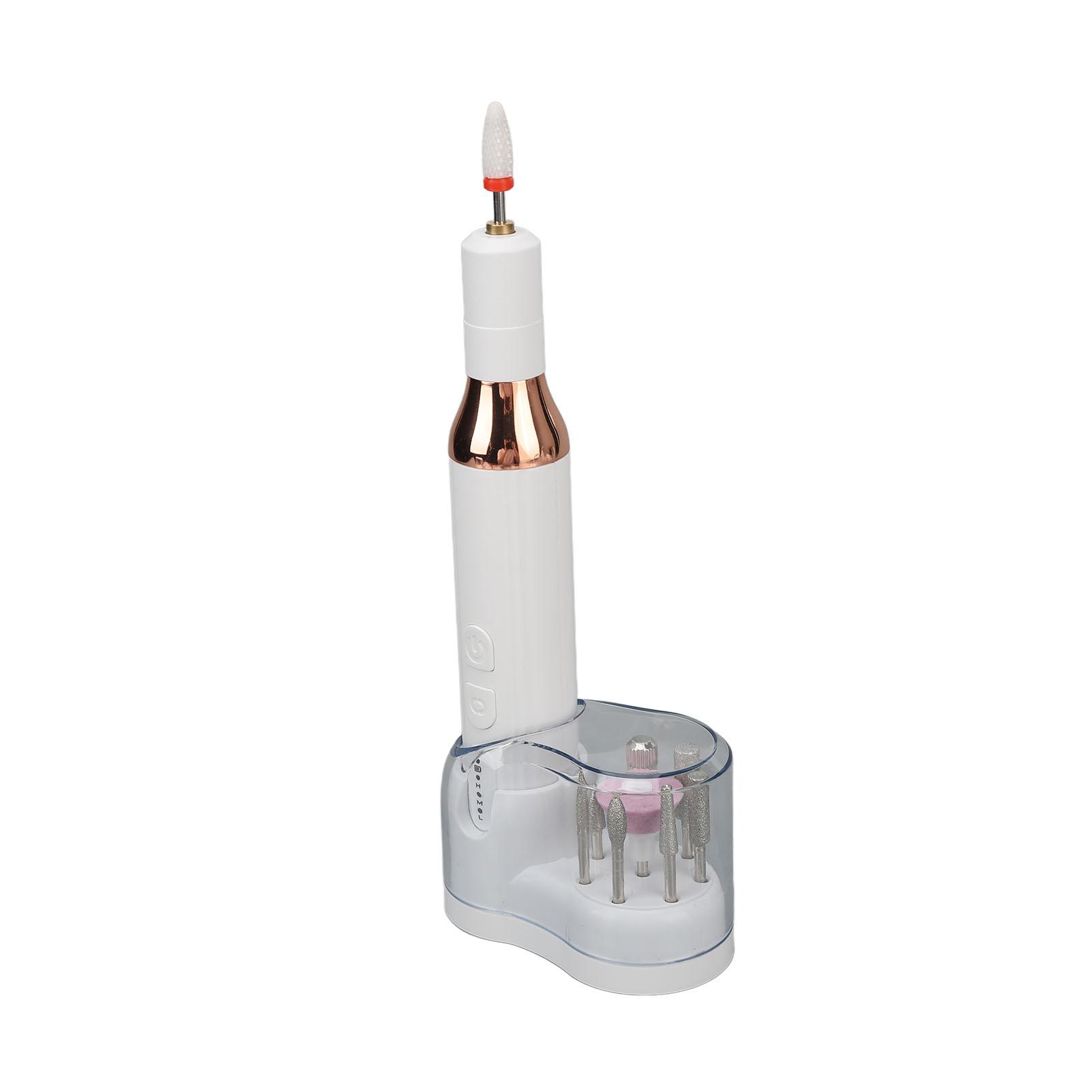 

3-скоростная электрическая шлифовальная машинка для ногтей, портативная аккумуляторная светодиодная дрель-ручка для маникюра, тип C