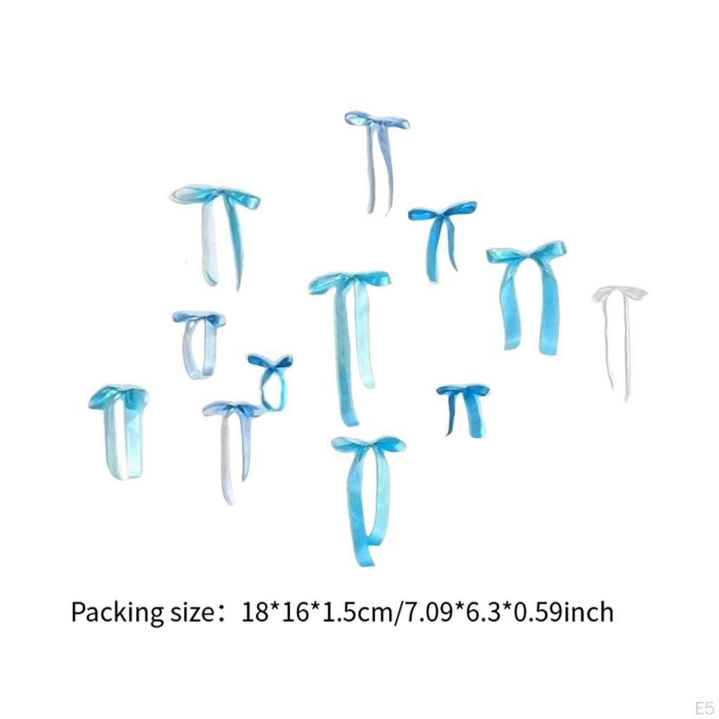 12 Pieces Bow Wall Decor Ribbon DIY Photo Backdrop for Party Bridal Shower
