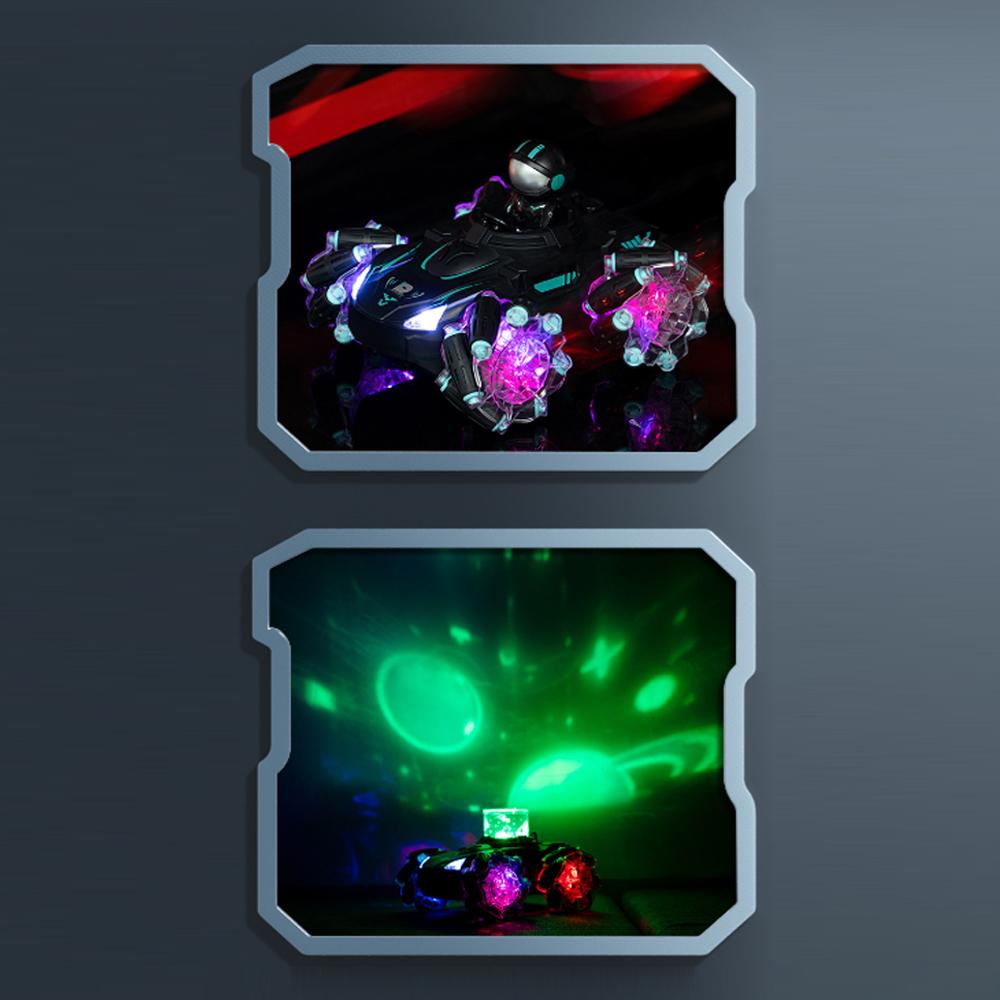 Remote Control Stunt Car with Pojection Light Music 2.4GHz 360 Degrees  Rotating Remote Control Car One