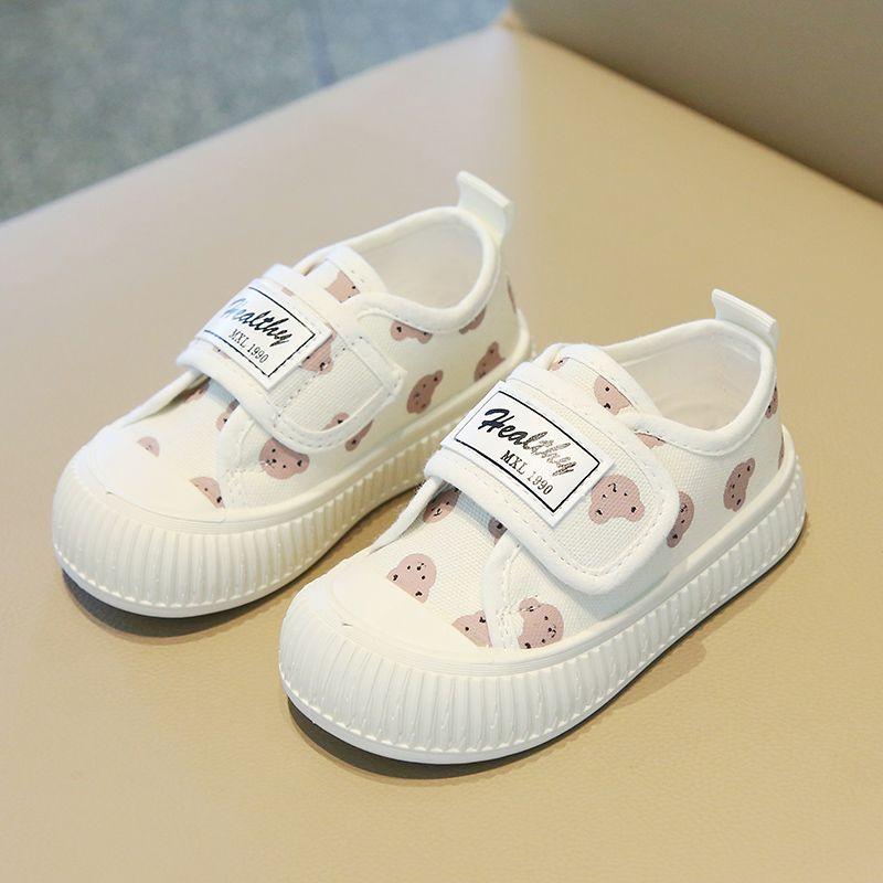 2024 Jaro Podzim Nové Dětské Plátěnky Chlapci Dívky Ležérní Boty na Prkno Kreslené Měkká Podrážka Dětská Obuv Dětské Plátěnky
