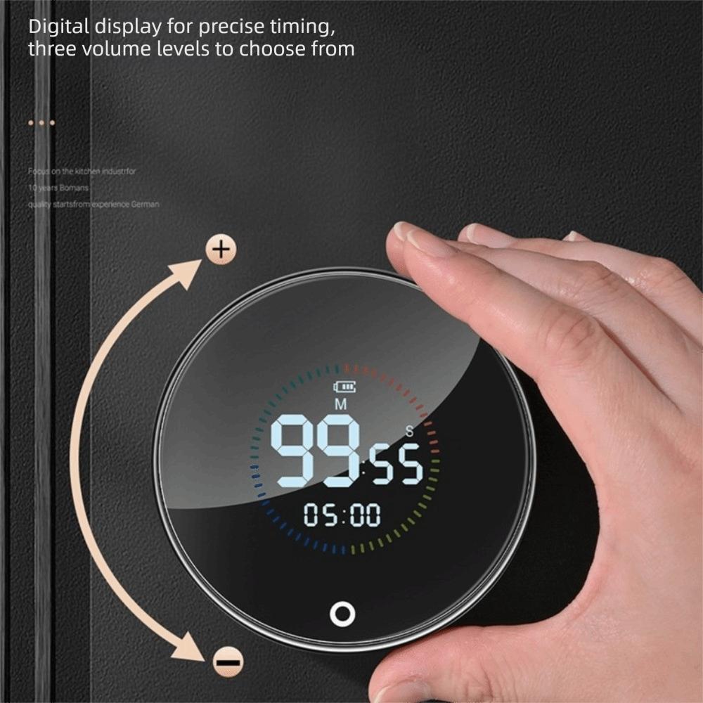 Rechargeable Kitchen Timer Intelligent Magnetic Digital Timer Countdown Manage LED Display Magnetic Rotary Timer Baking