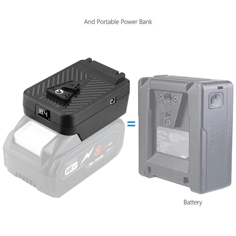 ABBP-For 18V Battery To V Mount Battery Plate Converter Sturdy Multi Purpose PD100W Fast Charging Efficient Lights