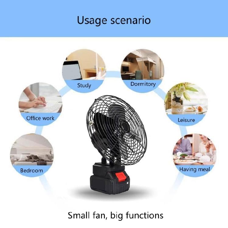 Small 8 Inch Metal Electric Fan Fishing Gear Fan Suitable for Ideal for Home Offices & Outdoor Adventures