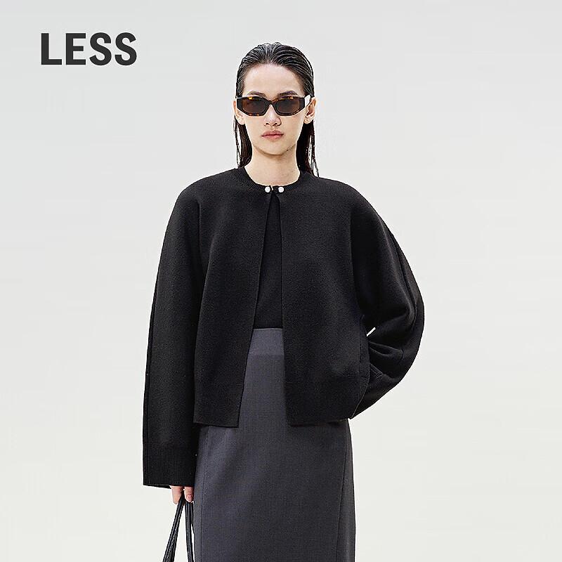 

LESS 2025 Spring Women s Short Cardigan Knit Two-Piece Set L