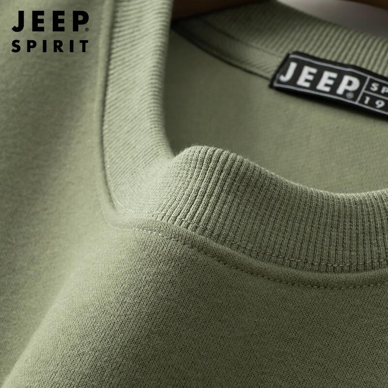 JEEP SPIRIT Men's Round Neck Pullover Sweatshirt