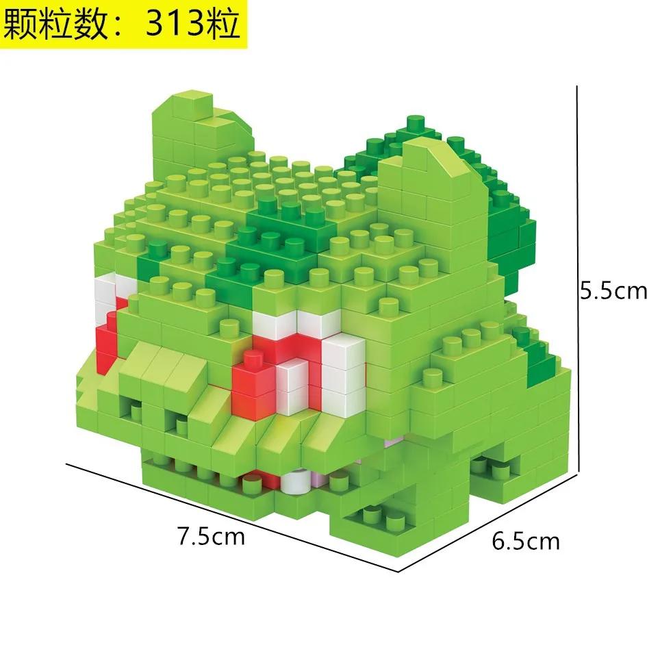 Pokemon Micro Building Blocks Marowak Jigglypuff Gengar Mudkip Piplup Raichu Gyarados Pikachu Mini Brick Figures Toy  For Kids