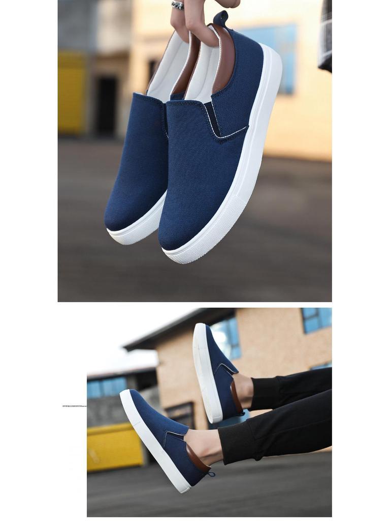 2024 Plus Size Men's Korean Slip-On Canvas Shoes - Old Beijing Style