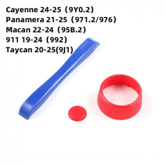 1x Colorful ABS Car Steering Wheel SC Knob Upgrade Change For Porsche 718 Macan