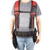 Heavy Duty Adjustable Work Belt with Wide Waist Support, Metal Roller Closure, and 4 Metal Connectors for Tool Pouch Carry