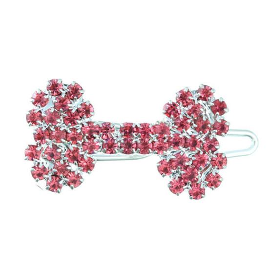 Spinki do włosów dla szczeniąt Inkrustowane kryształkami nakrycie głowy dla zwierząt Miedziana modna spinka do włosów dla zwierząt domowych