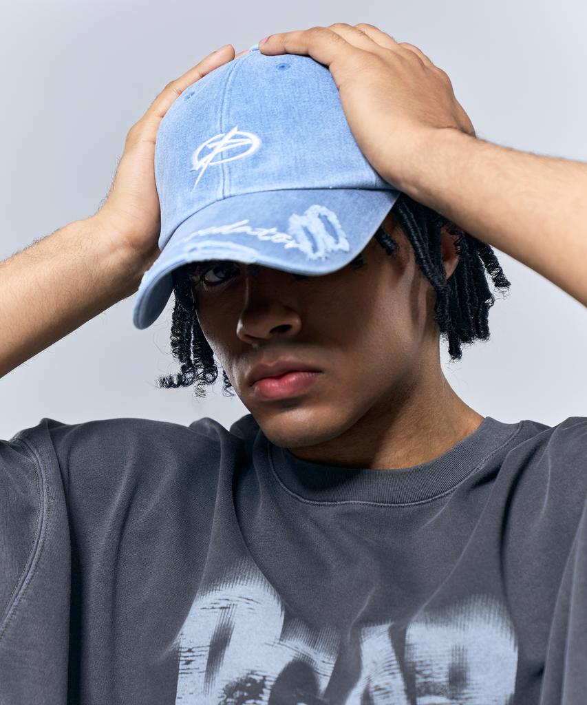 Pijikeolgameoncheu P2552 Damaged Washed Ball Cap [2 Colors]