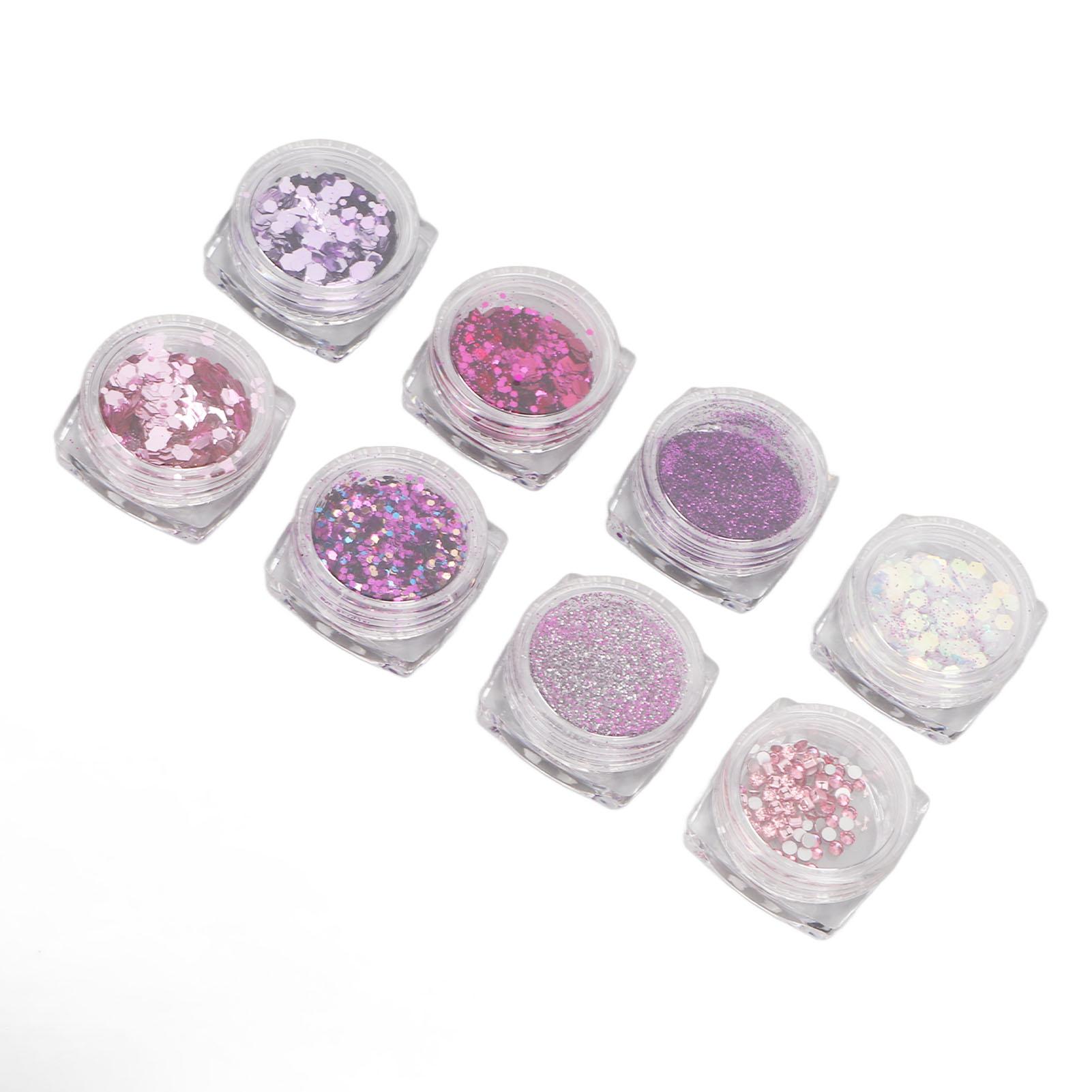 

8 шт. блесток для ногтей, нерегулярные, блестящие, ультратонкие, смешанные блестки для нейл-арта, украшения ногтей