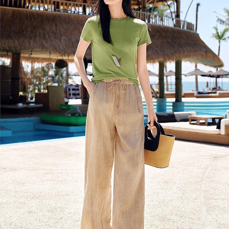 JUZI Annakou BaseLine Lyocell Wool Basic Short Sleeve T-shirt M